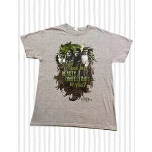 Duck Dynasty Graphic T-Shirt Gray Size US UK Medium